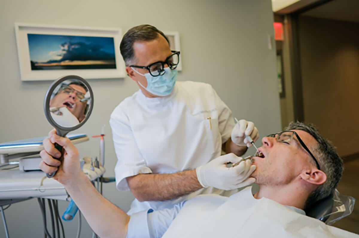 Doctor with patient